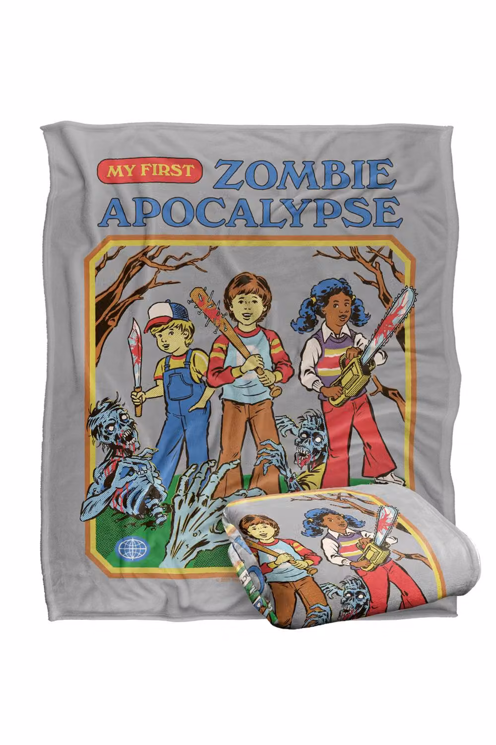 Steven Rhodes My First Zombie Apocalypse Super Soft Fleece Throw Blanket, Multicolour, W/D/H: 91 x 147 cm – 2