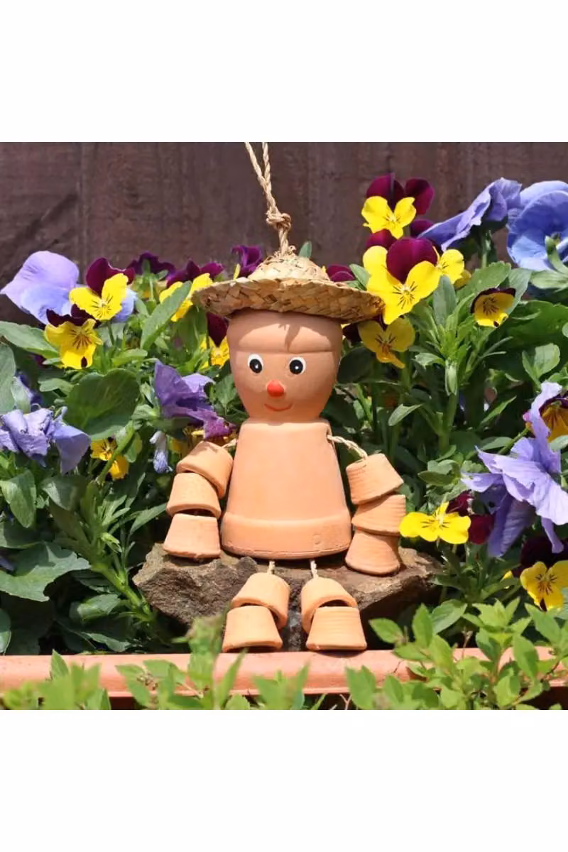 KDMD Small Coral Ceramic Hanging Terracotta Pot Man – 2