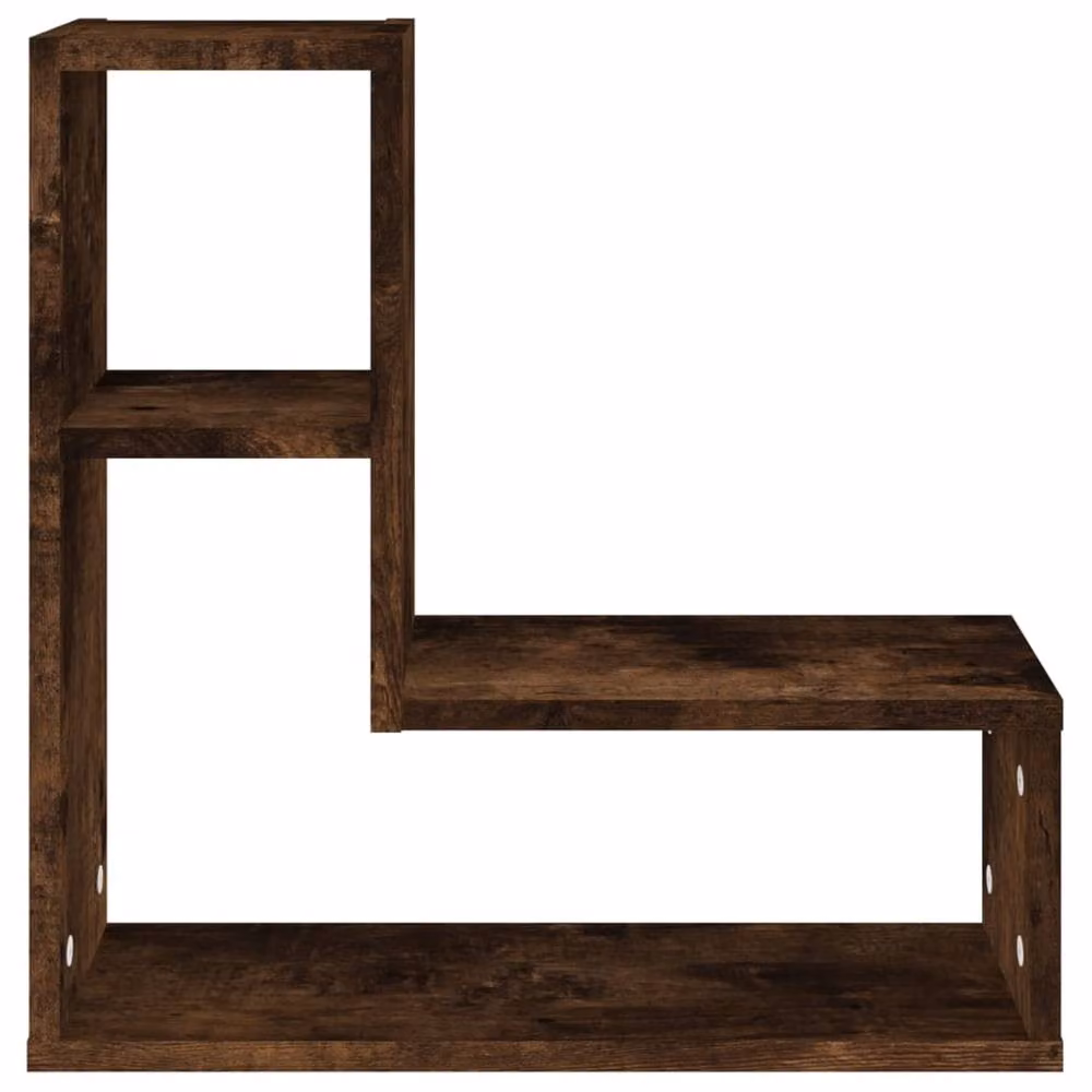 Berkfield Home Decorative Wall Shelves, 2 Piece Set in Smoked Oak Brown, W/D/H: 50 x 15 x 50 cm – 4