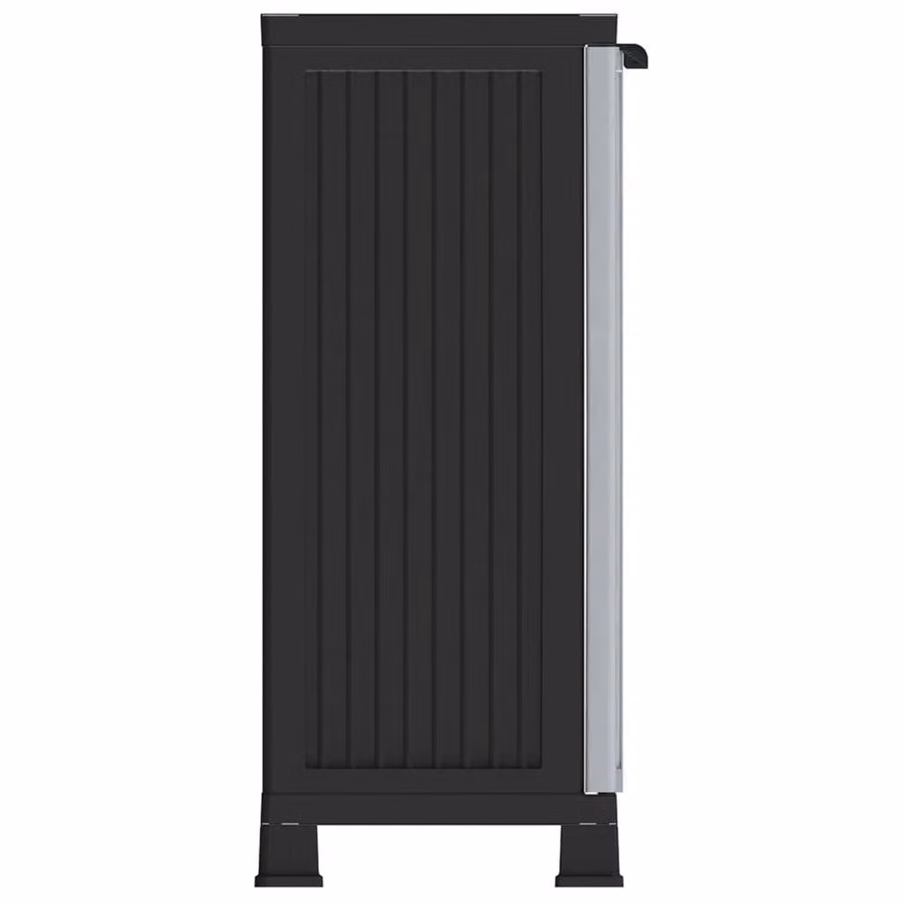 Berkfield Home Grey Plastic Cabinet with Internal Shelves and Lock, W/D/H: 68 x 39 x 92 cm – 4