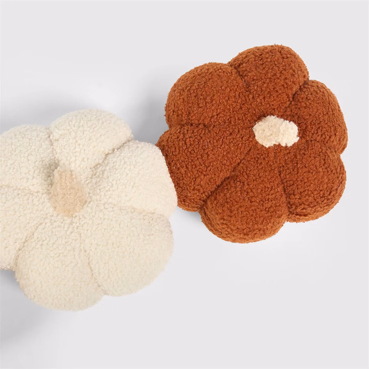 OHS Pumpkin Shaped Boucle Decorative Draught Excluder in Orange and White, W/H: 90 x 20 cm – 4
