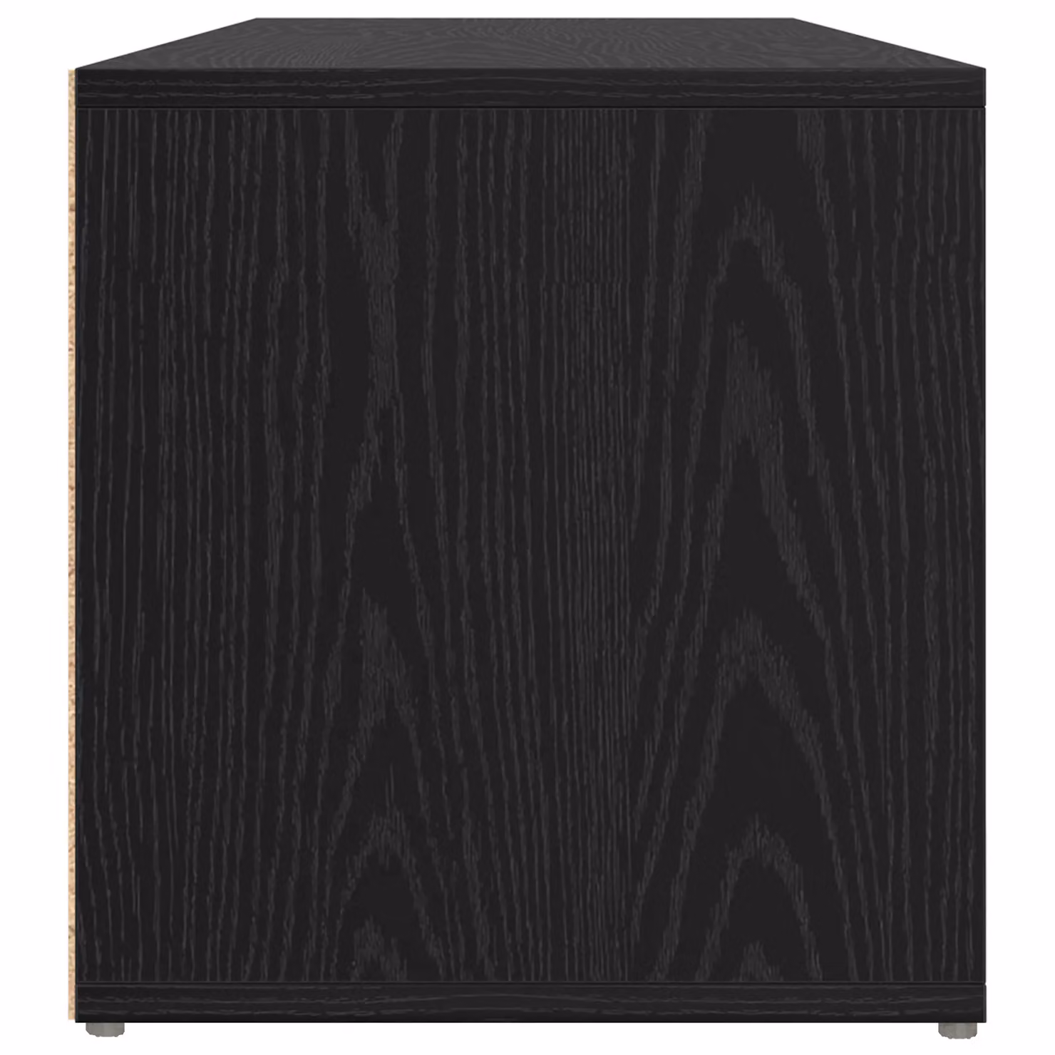 Berkfield Home TV Cabinet with Storage in Black Oak Engineered Wood – 3