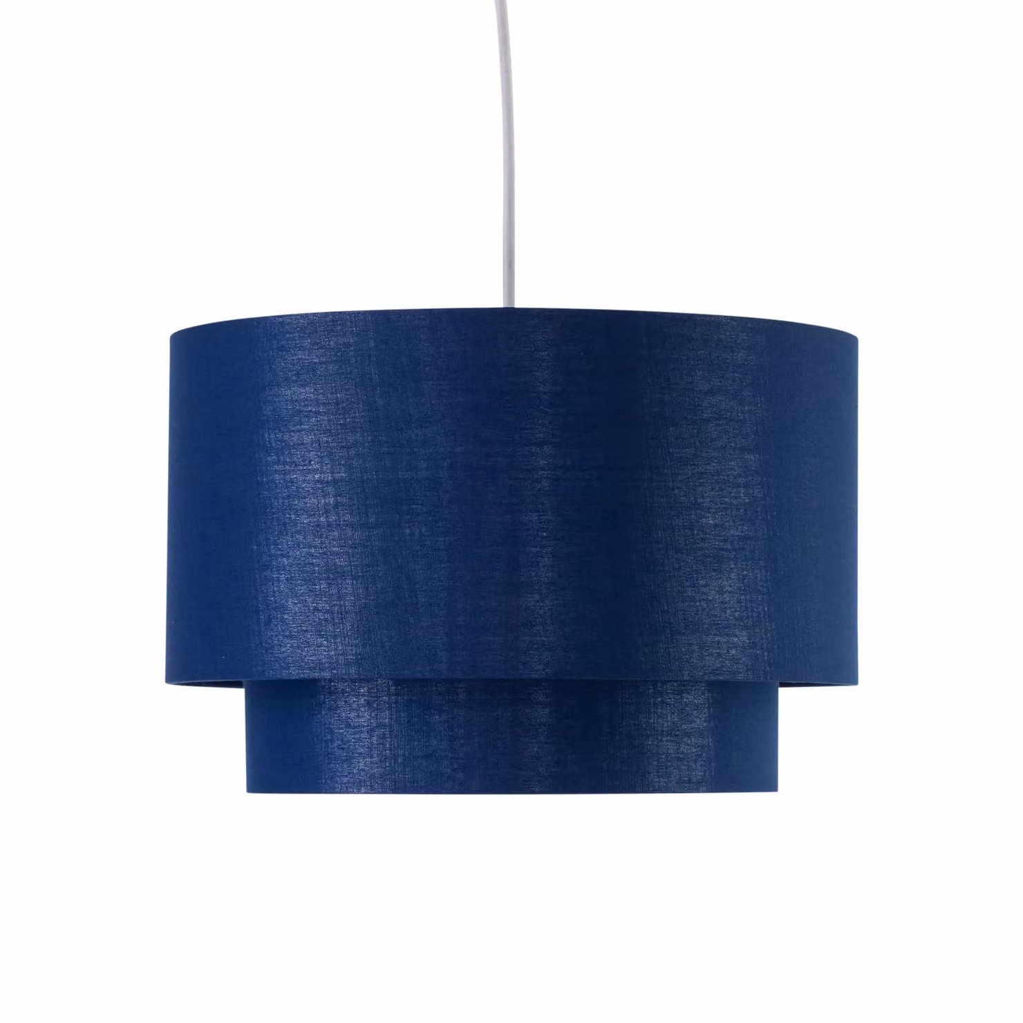 First Choice Lighting Kozy Modern Cylinder Easy Fit Pendant Shade in Blue and Silver, Diameter: 30 cm – 2