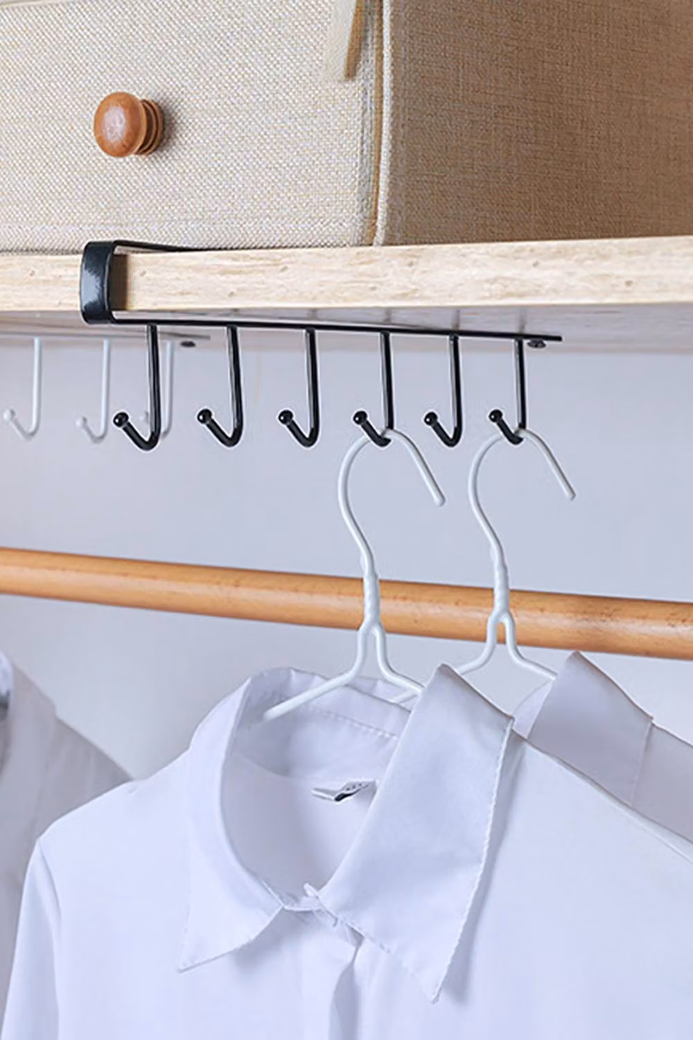 ExtraStar Black Metal Over-the-Cabinet Hanging Door Hook Rack – 3
