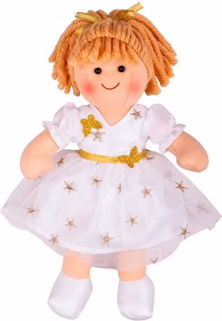 Bigjigs Toys Charlotte Doll Small in White and Gold
