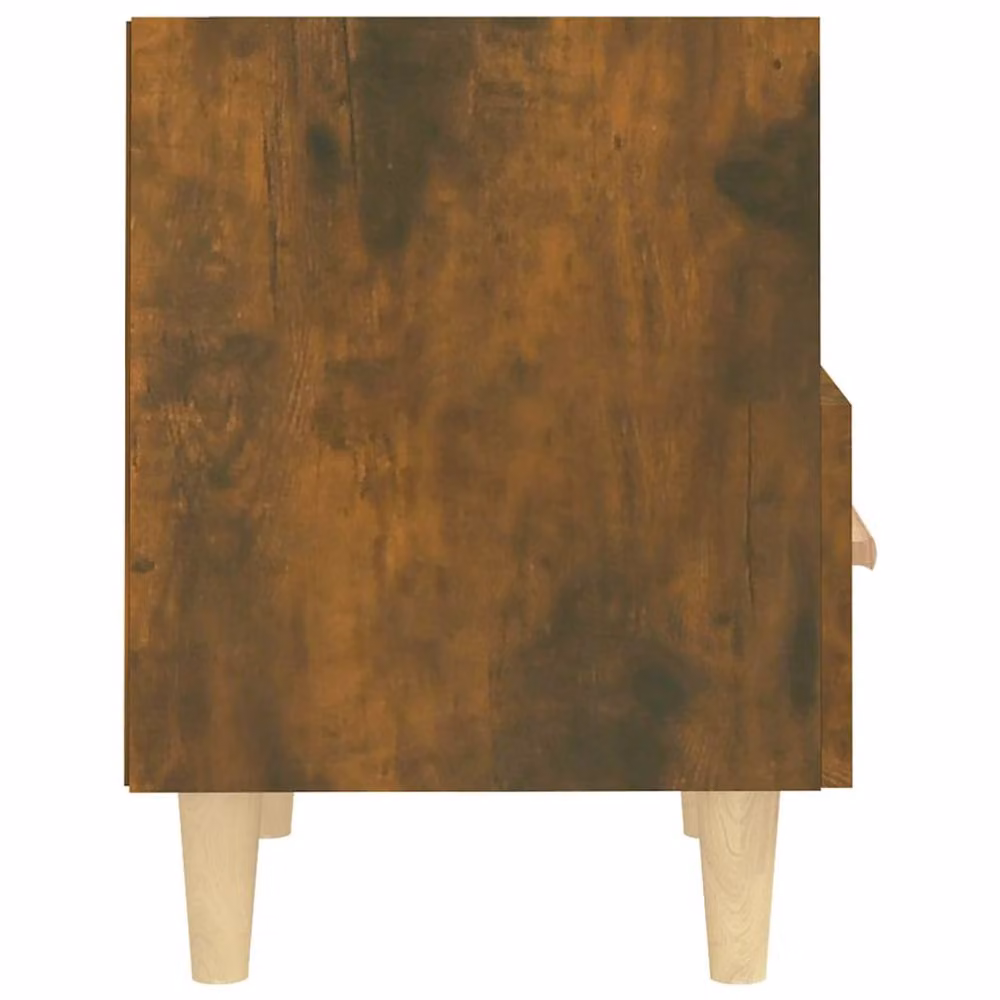 Berkfield Home Set of 2 Smoked Oak Bedside Cabinets in Brown, W/D/H: 40 x 35 x 47 cm – 4