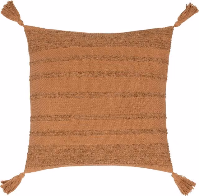 Larch Woven Square Cushion in Orange Polyester