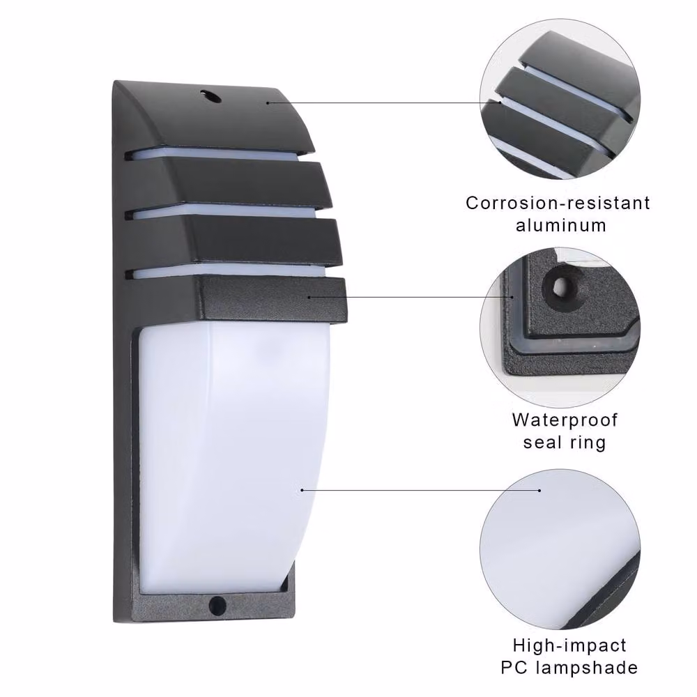 COMELY 12W LED Outdoor Wall Light, Black Aluminium IP65 Waterproof Up and Down Modern Garden Light – 7