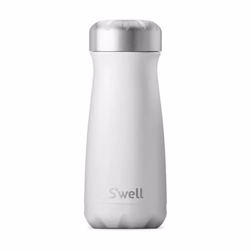 S'well Stainless Steel Traveler Vacuum-Insulated Travel Mug, White, 473 ml – 1