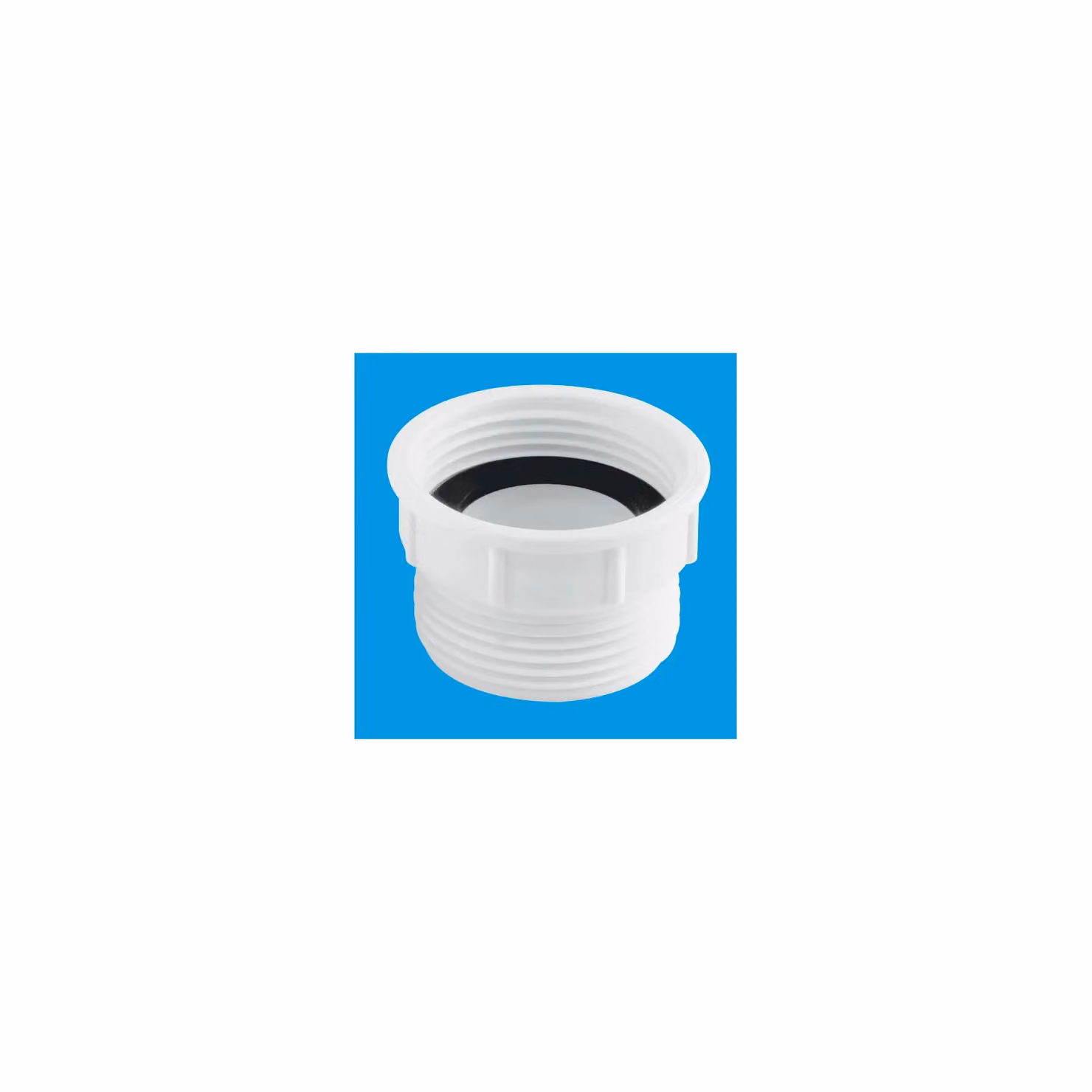 McAlpine 1.5 inch European to UK Waste Outlet Adaptor Coupling in White – 2