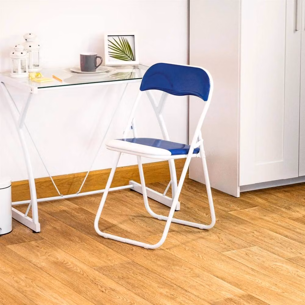 Kelvenix Set of 6 Multicolour Padded Folding Chairs with Strong Metal Frame – 2