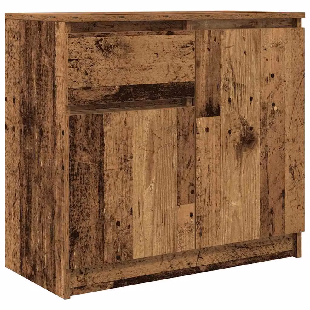 Berkfield Home Rustic Sideboard with Drawer in Brown, W/D/H: 71 x 35 x 65 cm – 2
