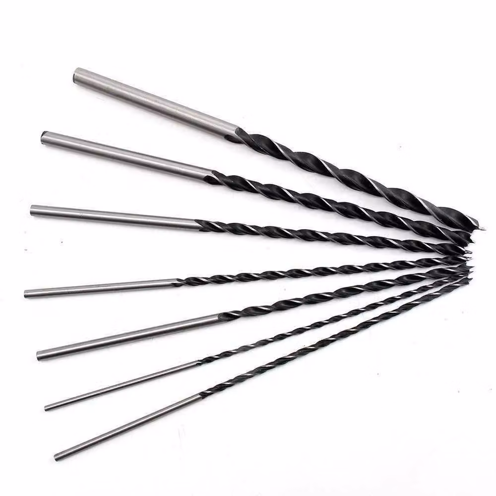 SPETLEK 7-Piece Long Wood Drill Bit Set in Silver – 4