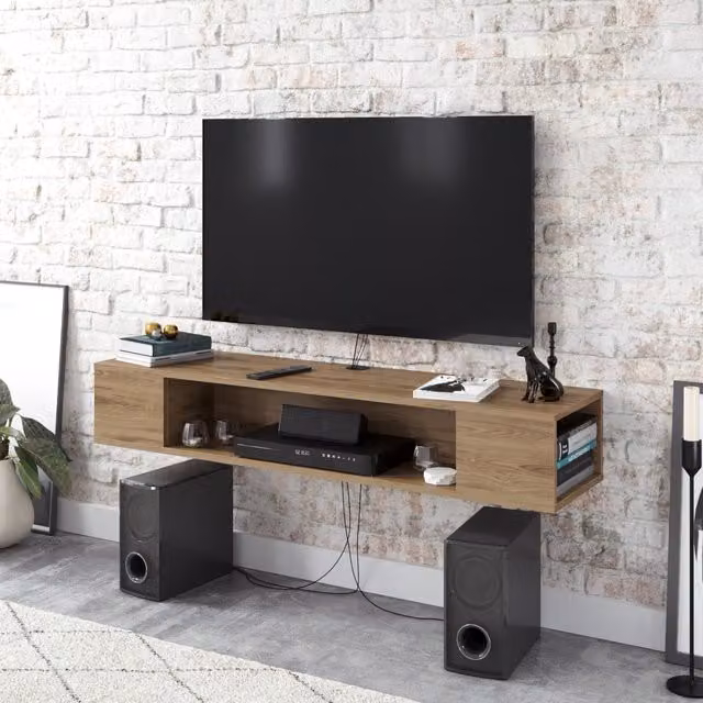 Decorotika Peti Modern Floating TV Stand TV Unit in Walnut – 1