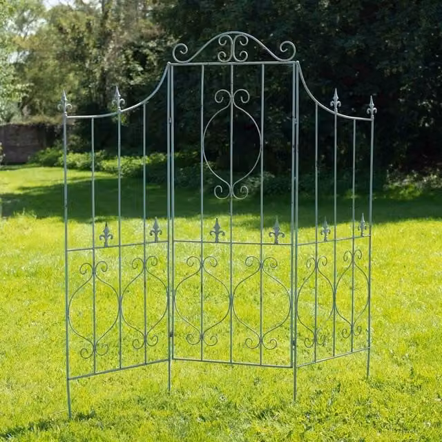 Ascalon Design Ltd Gustav Folding Screen in Antique Blue, W188 x H183 cm