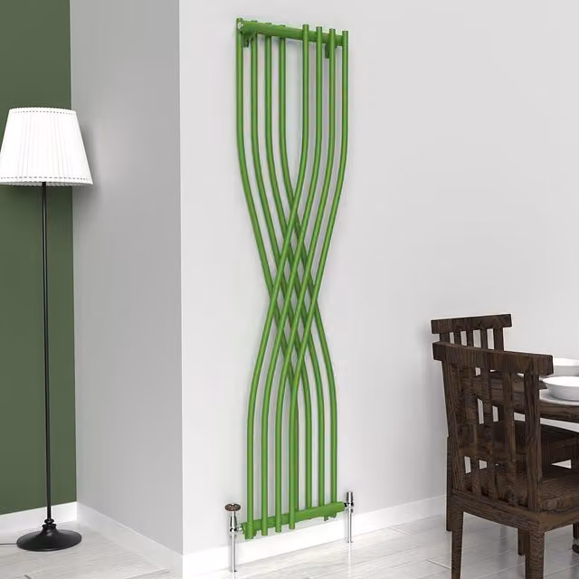 Lux Heat Xtreme Vertical Steel Radiator in Green, H: 177.5 cm, W: 45 cm