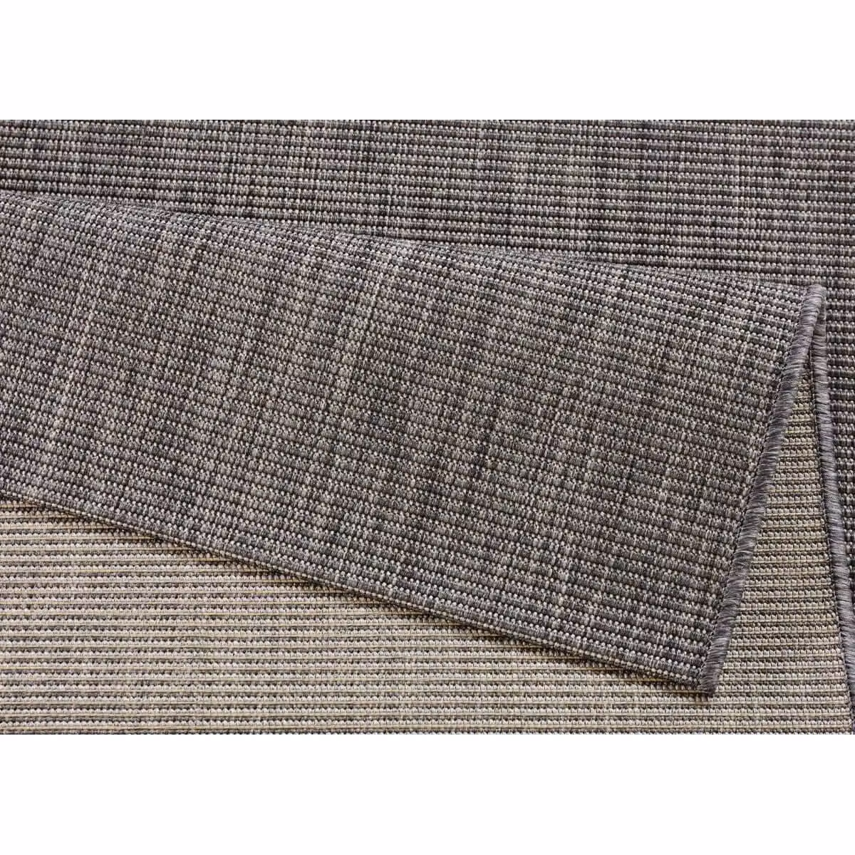 THE RUGS Weatherproof Plain Minimalist Indoor Outdoor Rug in Dark Grey, W/D/H: 200 x 290 cm – 2