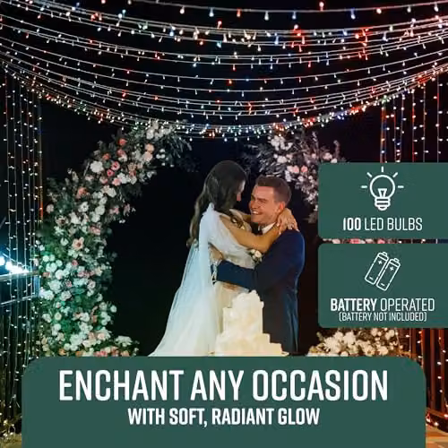 Globrite 100 LED Battery Operated Multi-Colour Copper String Fairy Lights with Remote Control – 2