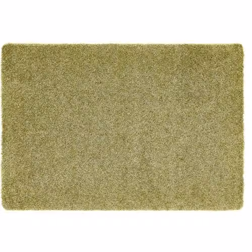 My Mat Green Rectangular Shaggy Pile Rug, W/D/H: 140 x 200 cm