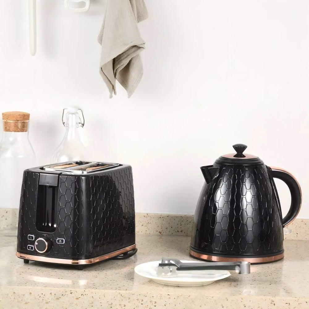 STILVORA Kettle and Toaster Set in Black – 2