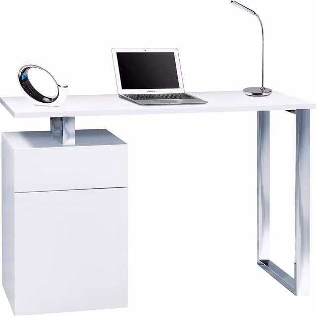 Centurion Supports Calista Contemporary Computer Desk in White