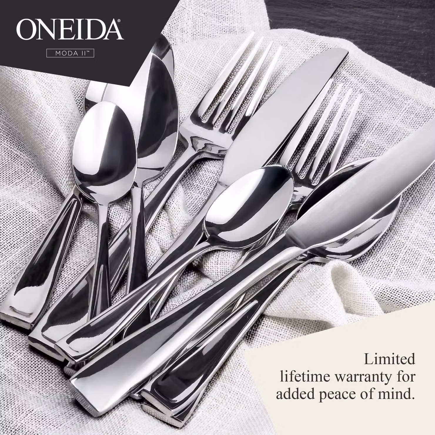 ONEIDA Moda II 16 Piece Stainless Steel Cutlery Set in Silver – 2