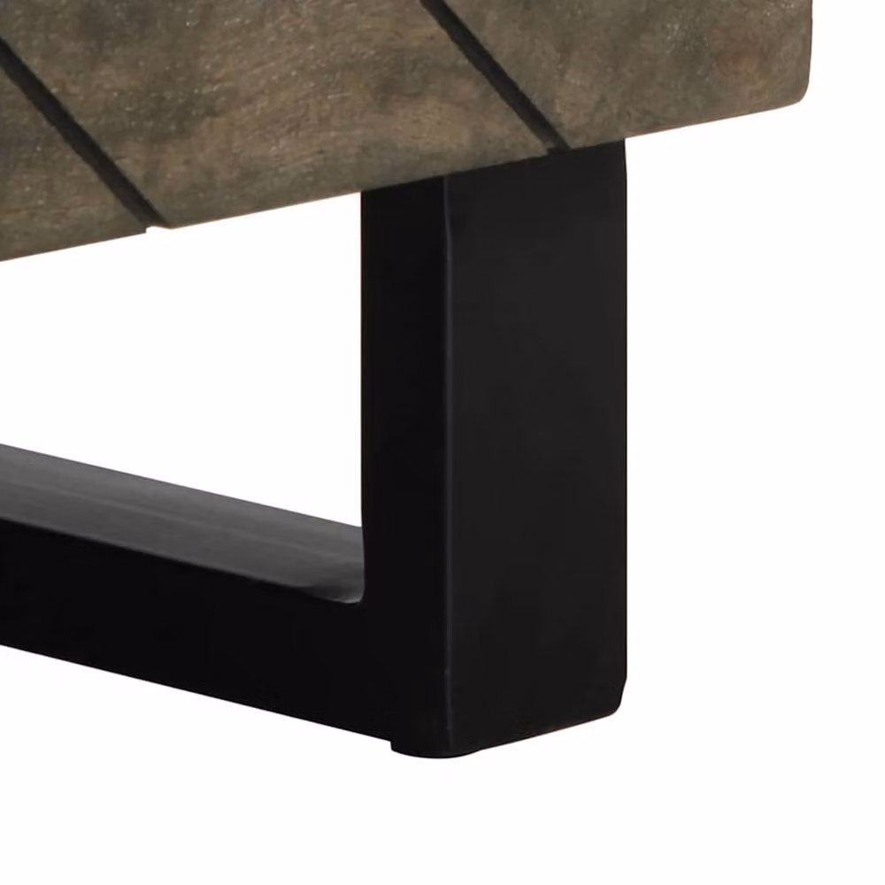 Berkfield Home Black Mango Wood Coffee Table W/D/H: 80 x 50 x 40 cm – 5