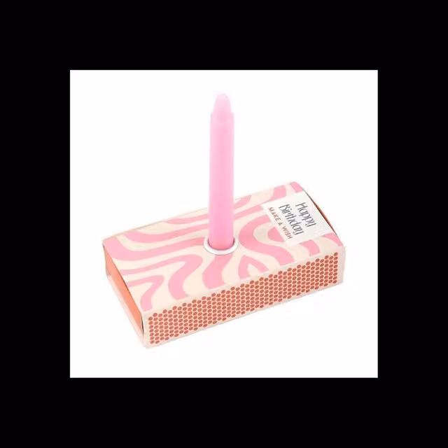 KDMD Set of 3 Happy Birthday Candles in Pink – 1
