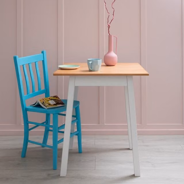 Noa and Nani Annika Liten Square Kitchen Dining Table in White Pine Wood