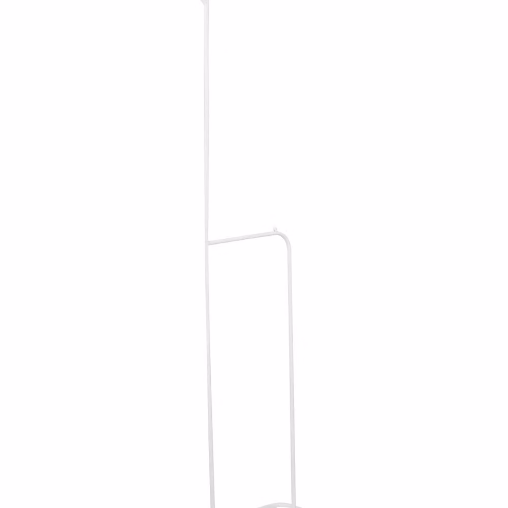 Wyld and Coco Astra White Freestanding Metal Clothes Rail with Continuous Linear Rail, Height: 171 cm – 2
