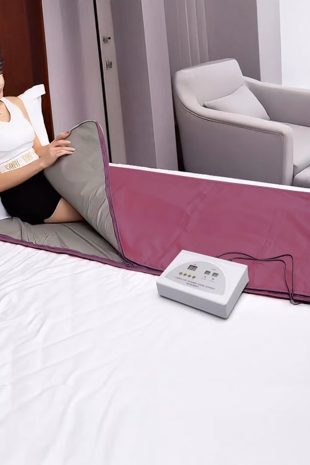 SHEONLY Far Infrared Purple Sauna Blanket for Detox and Sweating – 4