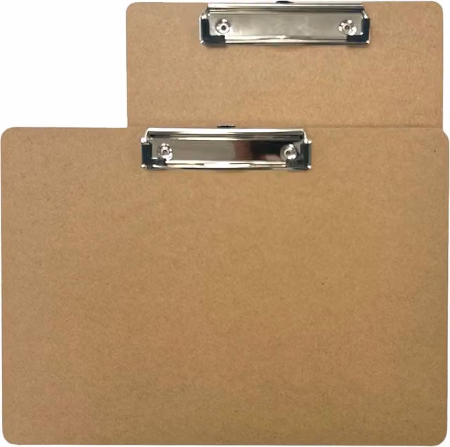 Janrax Wooden Clipboard in Brown and Black