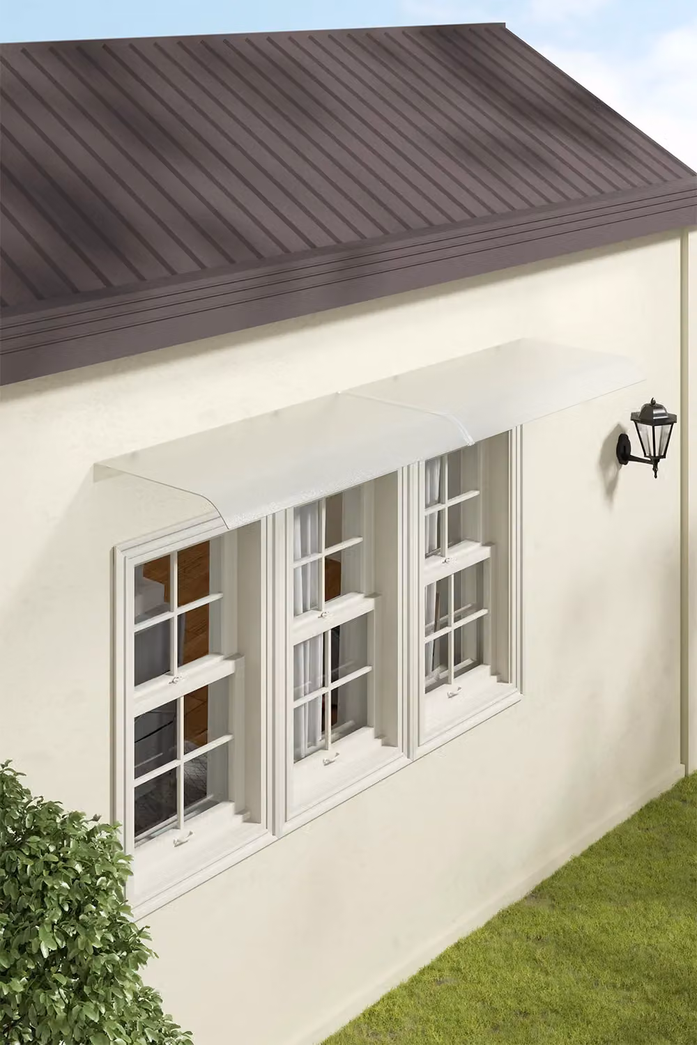 H&O Direct Transparent Plastic Frosted Window and Door Awning Canopy Rain Cover – 2
