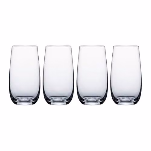 Rayware Ravenhead Kings Set of 4 Transparent Glass Tumblers, 510ml – 1
