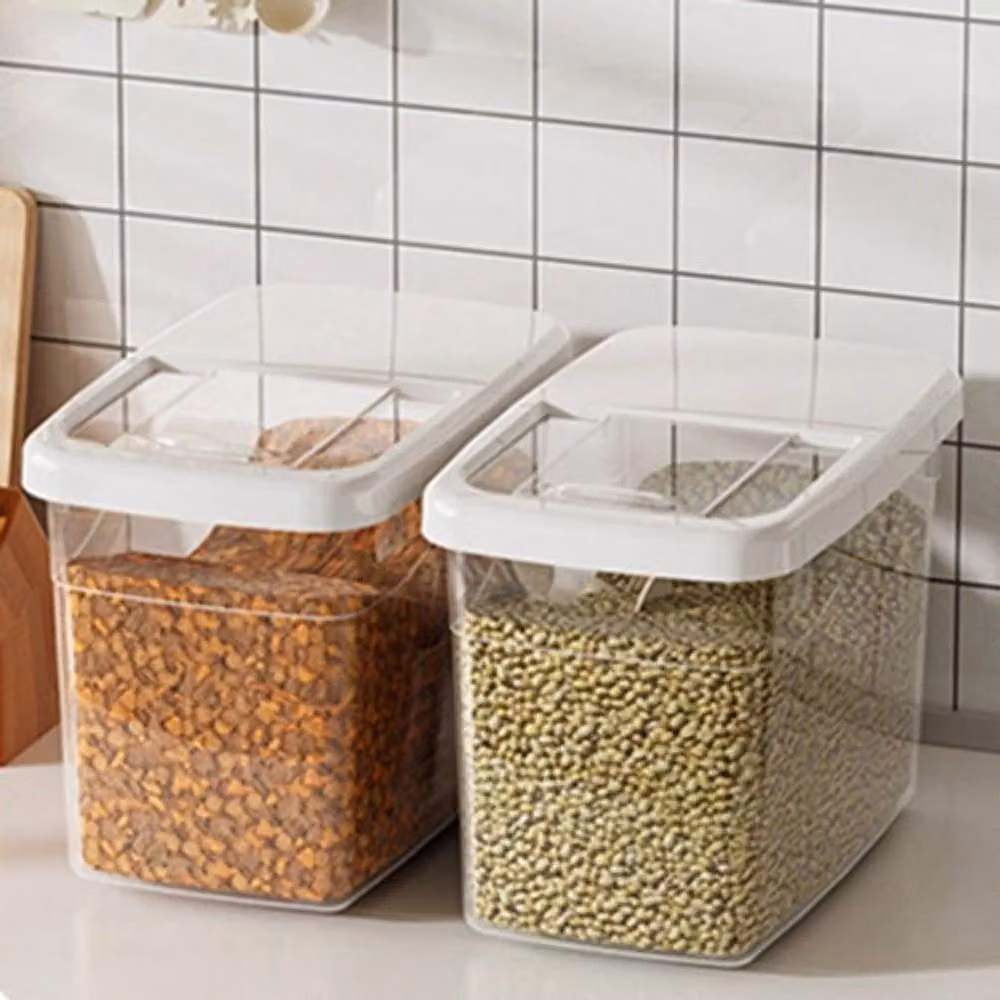 KORVIXA Transparent Sealed Rice Container, W: 34 cm, D: 21 cm, H: 18.5 cm – 3