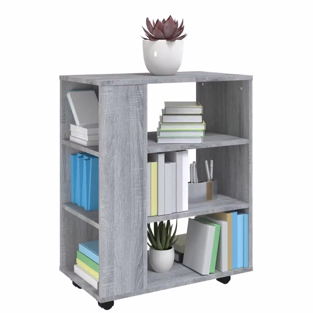 Berkfield Home Rolling Cabinet in Grey Sonoma, W/D/H: 60 x 35 x 75 cm – 3