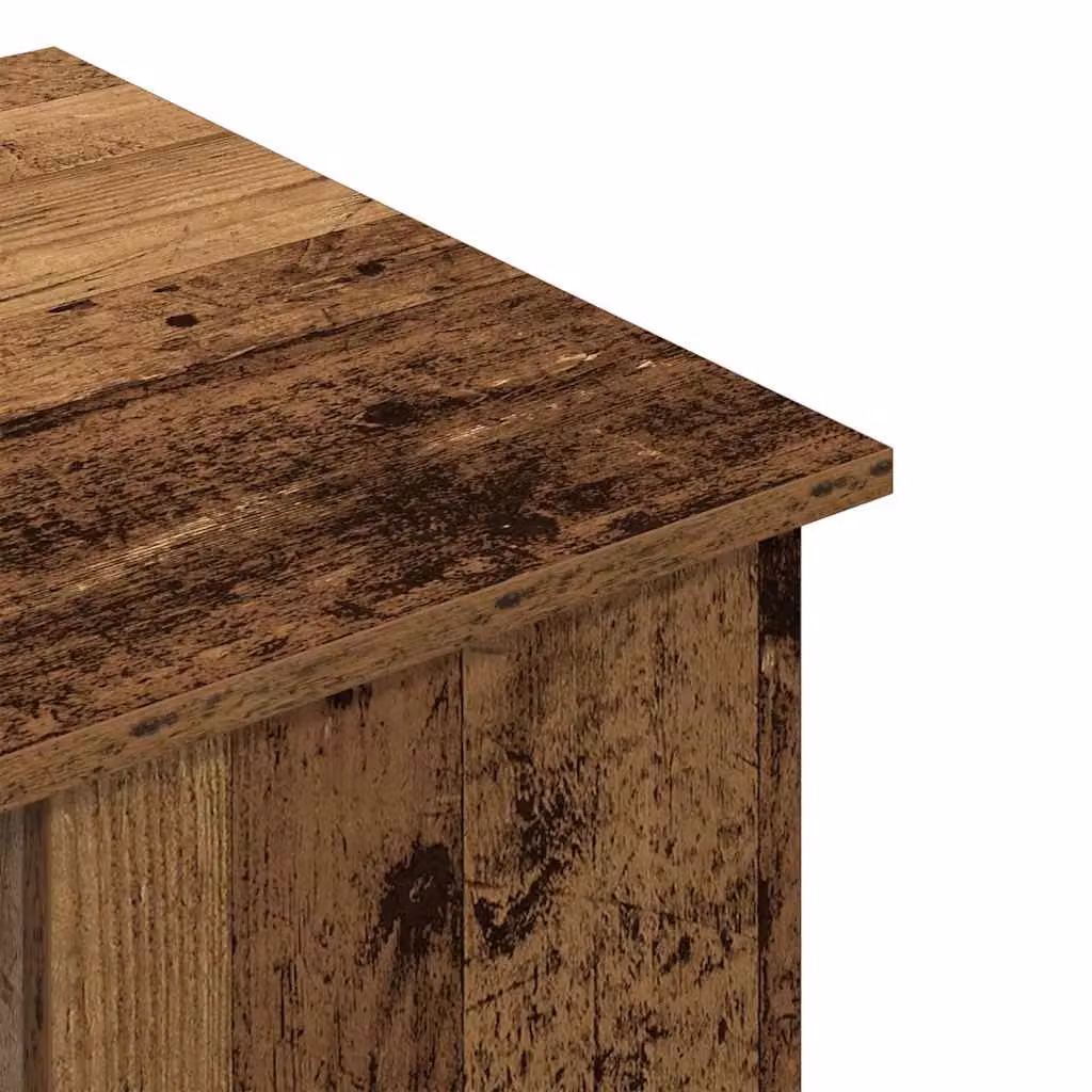 Berkfield Computer Desk in Brown Old Wood, W/D/H: 100 x 55 x 75 cm – 6
