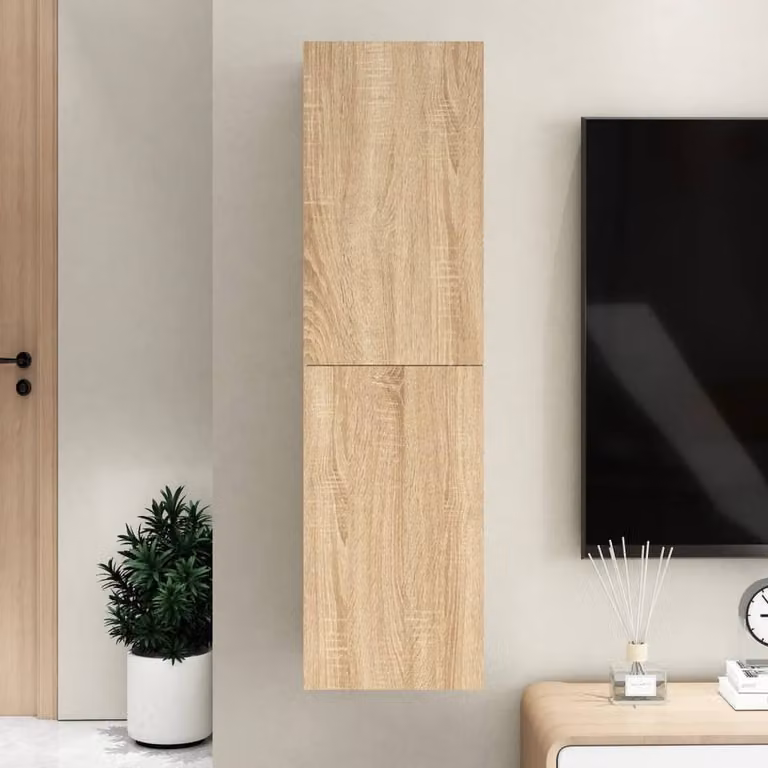 Berkfield Home TV Cabinet in Sonoma Oak, W/D/H: 110 x 30.5 x 30 cm