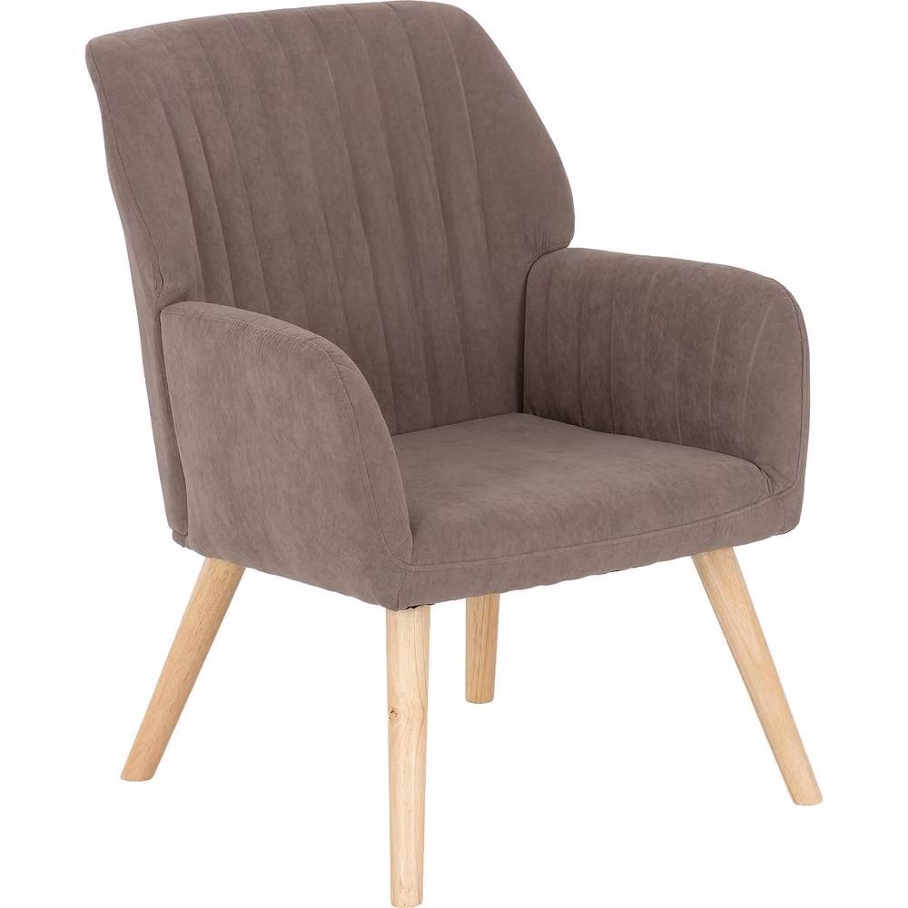 Seconique Jordan Modern Velvet Tub Accent Chair in Brown – 2