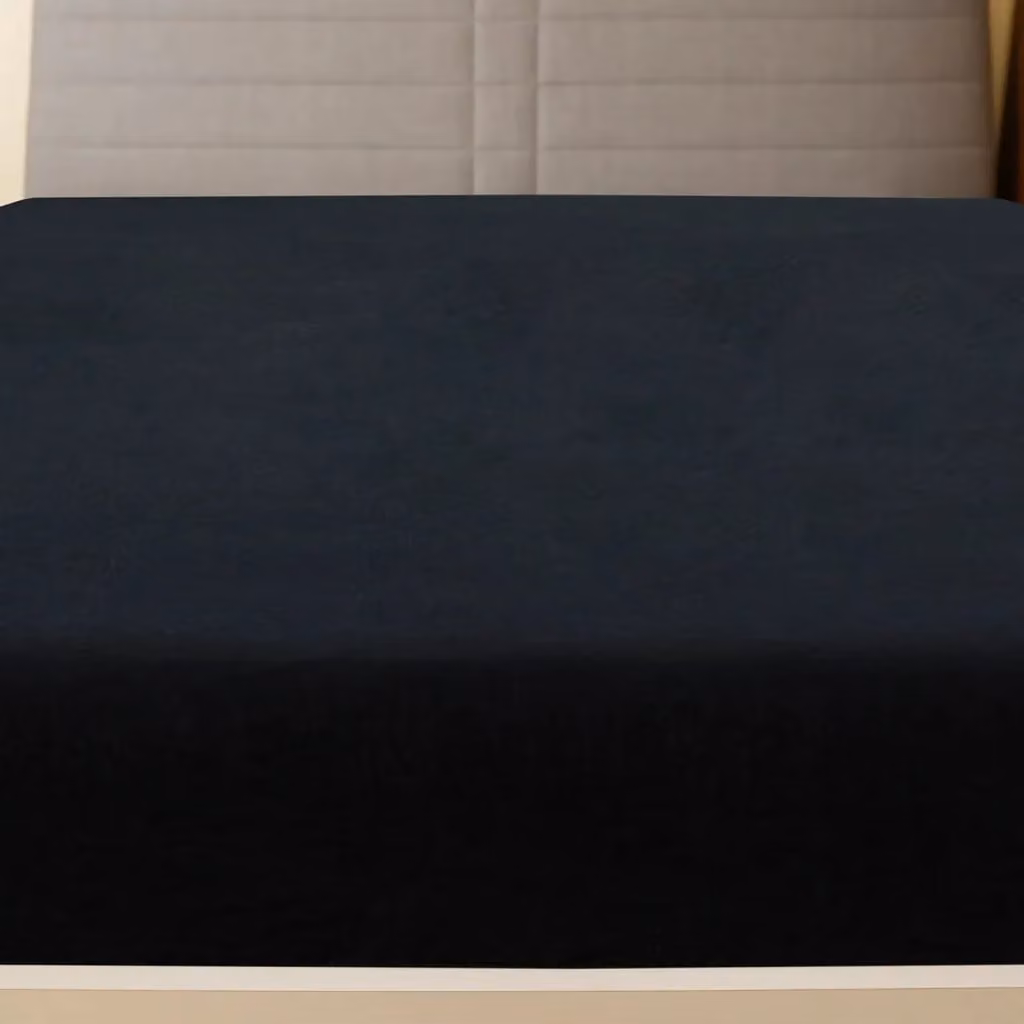 Berkfield Home Black Cotton Jersey Fitted Sheets, 2 Pack, W: 90 cm, D: 200 cm – 3