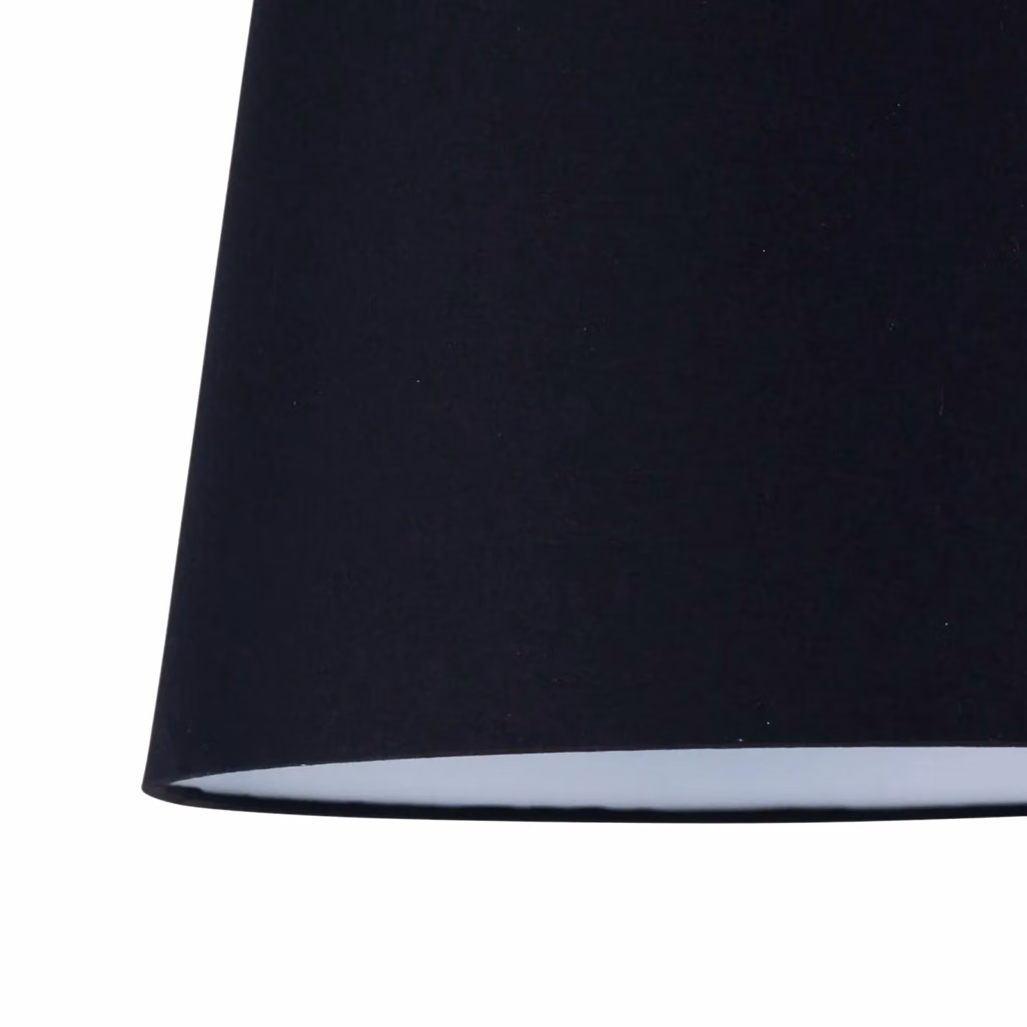 First Choice Lighting Set of 2 Black Fabric Tapered Cylinder Pendant Lamp Shades, Diameter: 28 cm – 3