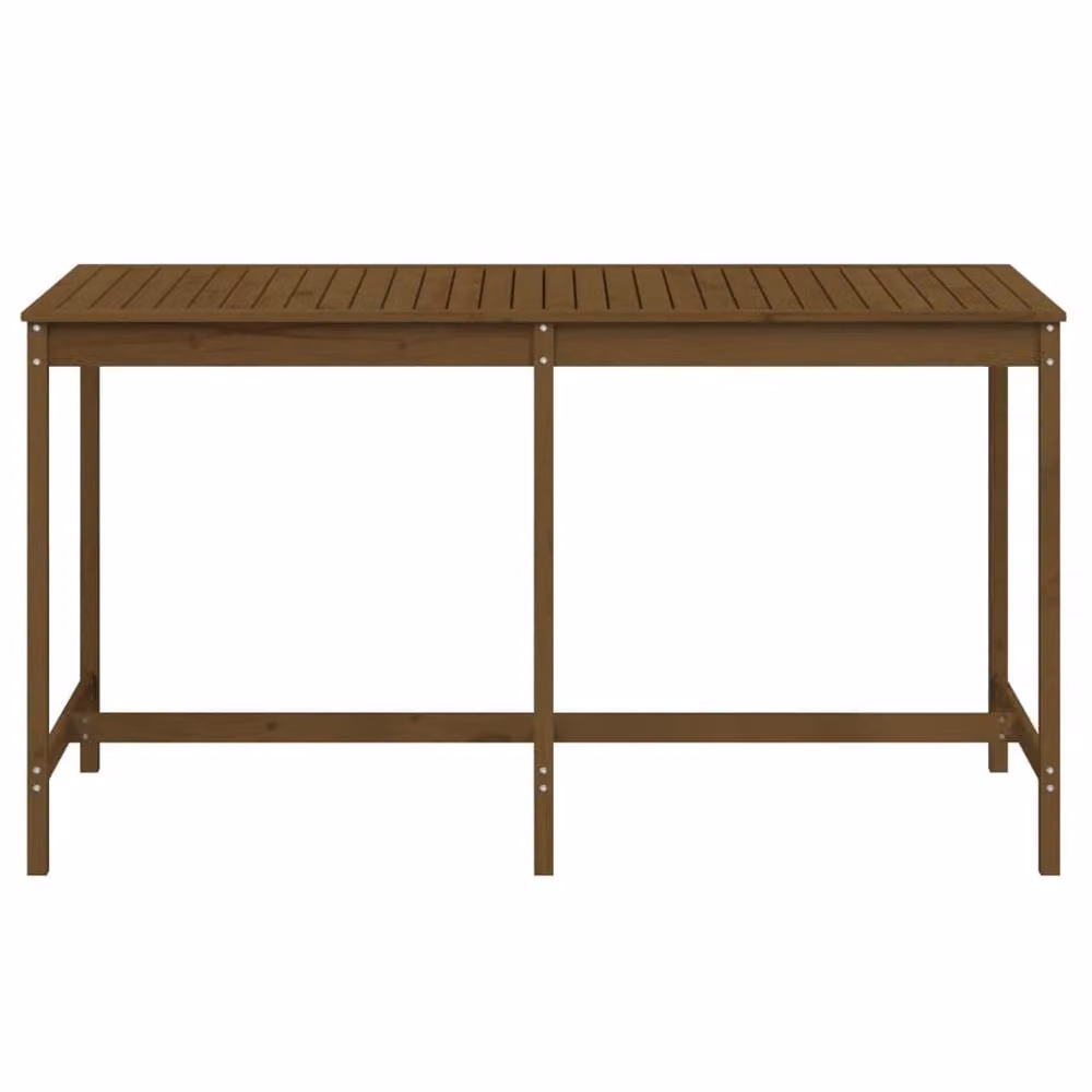 Berkfield Home Rustic Rectangular Garden Table in Brown Solid Pine, W/D/H: 203.5 x 90 x 110 cm – 3