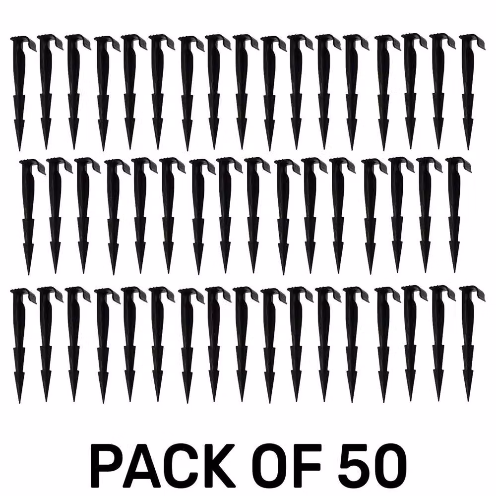 Havendro 50 m Black Irrigation Soaker Hose with Garden Water Pegs – 3