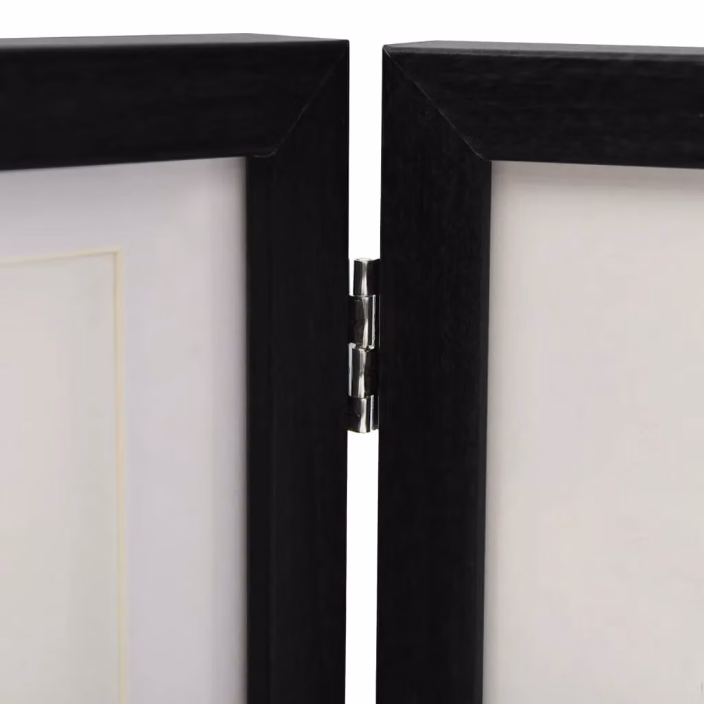 Berkfield Home Trifold Photo Frame Collage in Black, W: 22 cm, H: 15 cm – 5