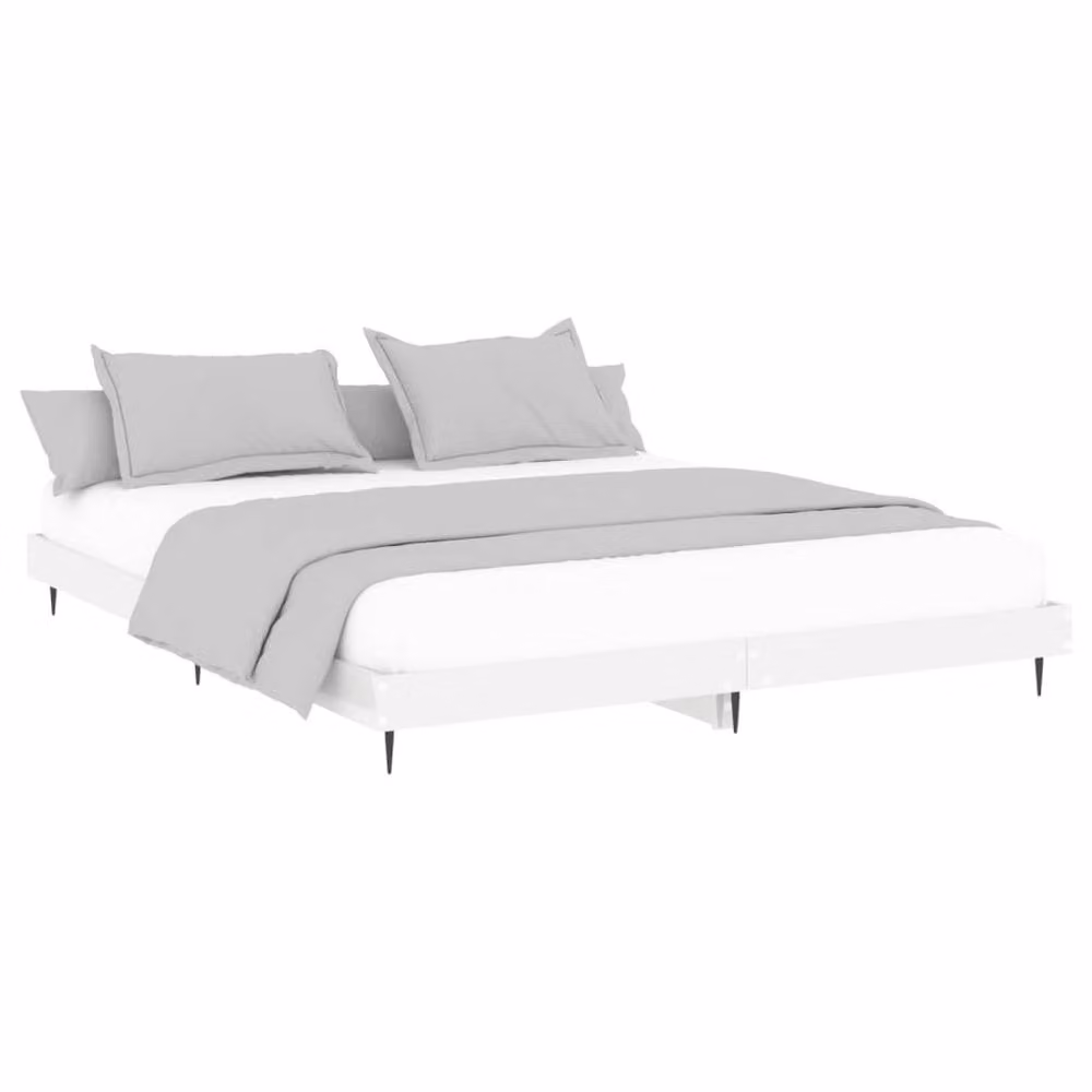 Berkfield Home High Gloss White Small Double Bed Frame W/D/H: 120 x 200 cm – 2