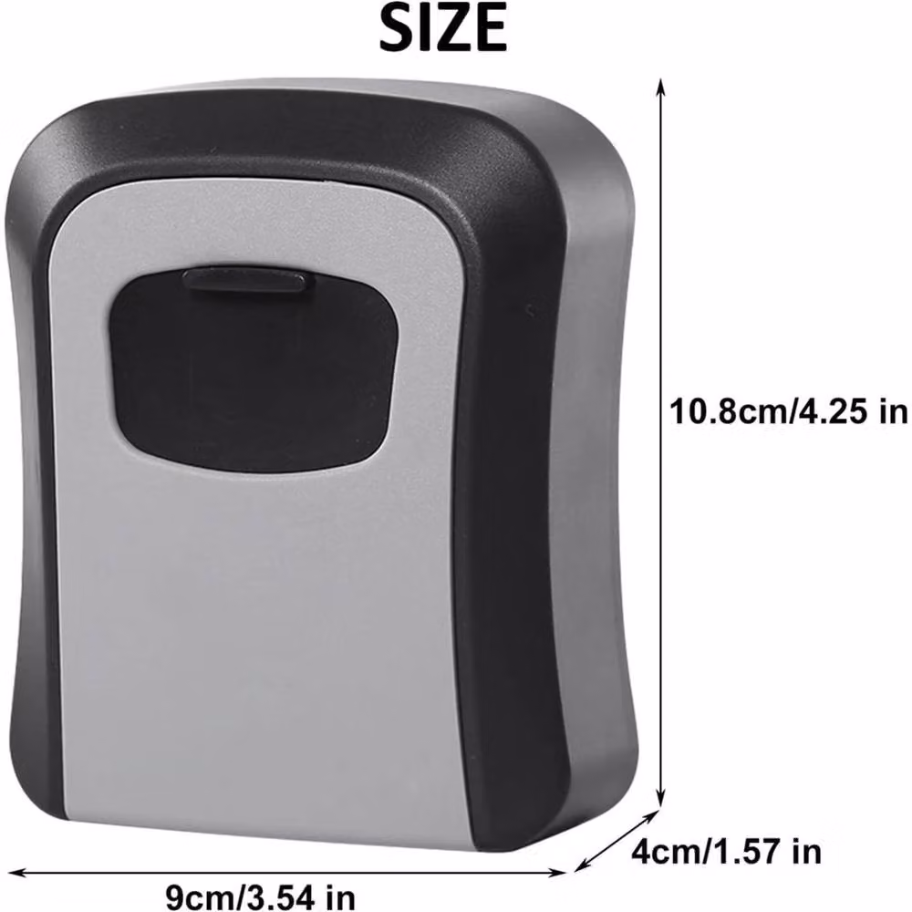 Nordara Black Metal Combination Key Safe Box, Wall Mounted for Outdoor Use – 2