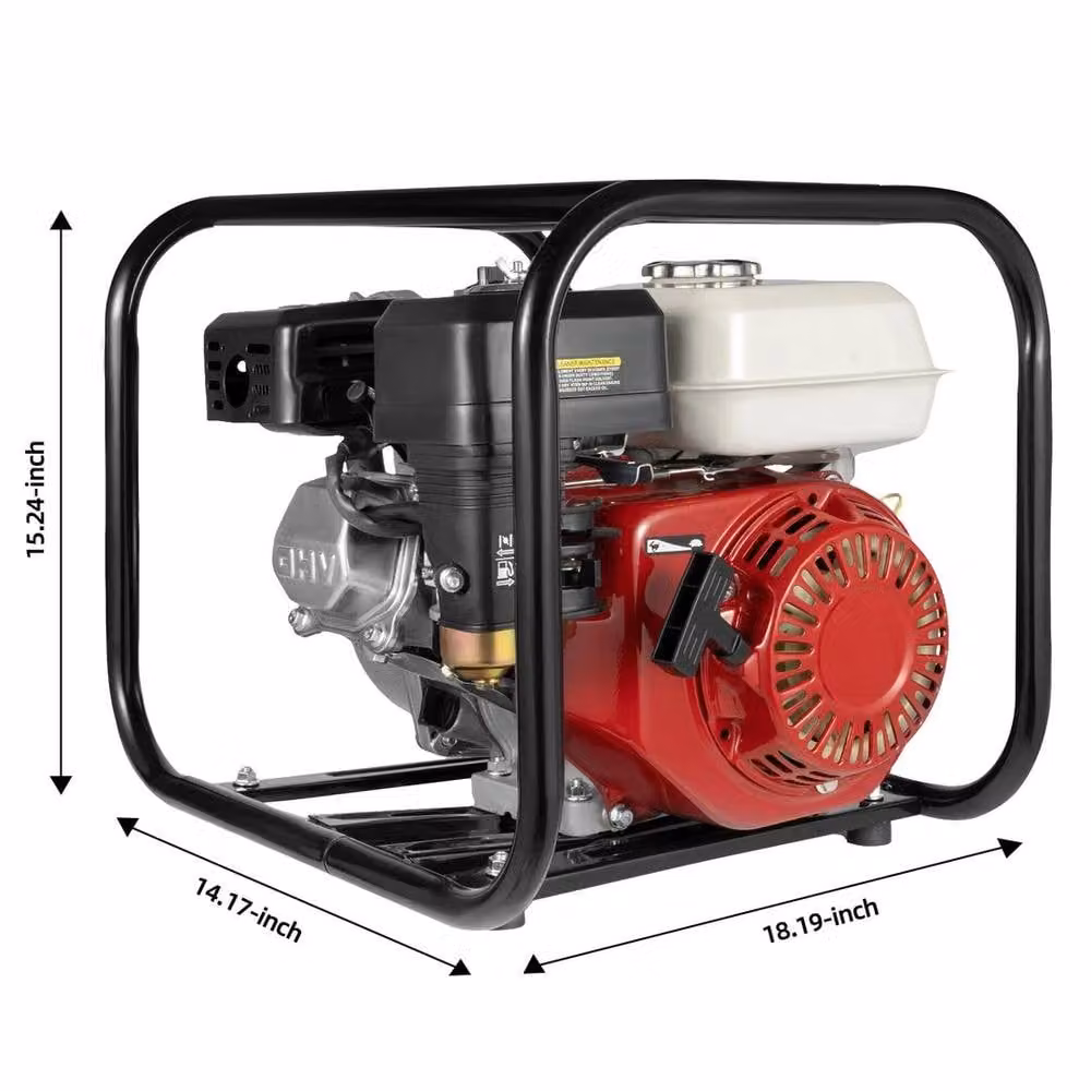 SPETLEK Flow Water Pump 6.5HP 3600RPM 4 Stroke Gas Powered Pond Pump, Multicolour Aluminium – 2