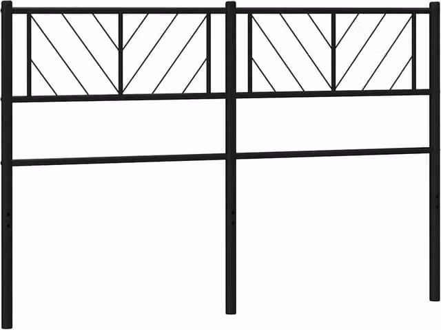 Berkfield Home Classic Metal Headboard in Black, Width: 150 cm – 1