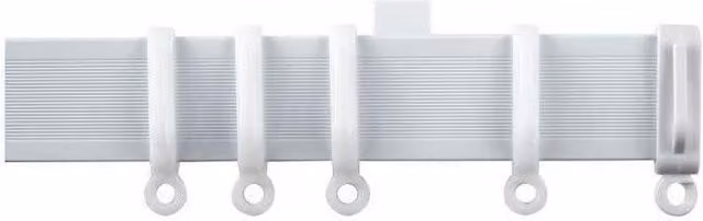 New Edge Blinds White Aluminium Curved Curtain Track, Width: 95 cm, Length: 280 cm