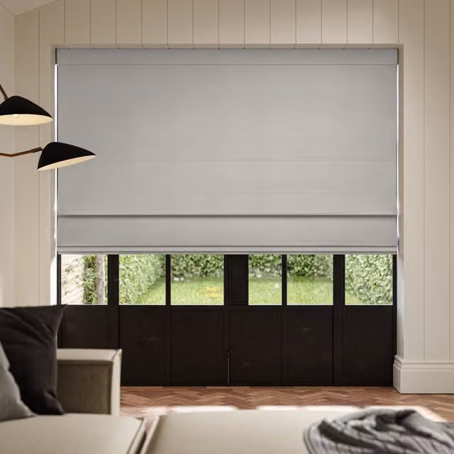 Ante Decor Virtus No Joins Soft Dim Out Made To Measure Roman Blind in Steel Grey